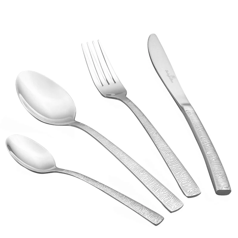 Set De Cubiertos De 24 Piezas Con Espejo