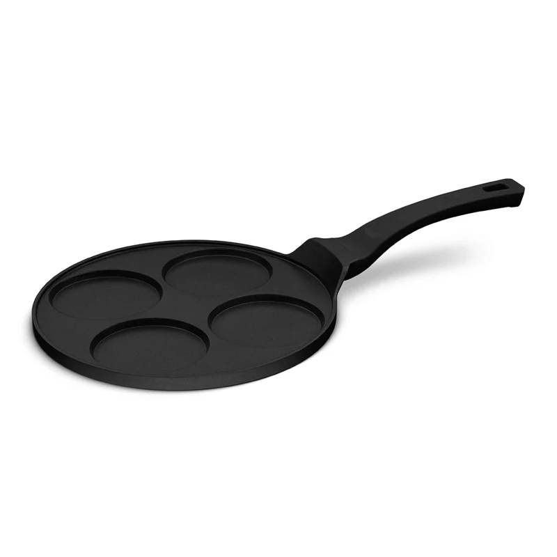 Sartén Para Panqueques Lisa De 4 Agujeros, 26 Cm