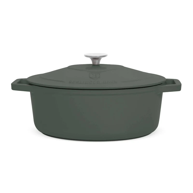 Asador Ovalado De Hierro Fundido De 30 Cm
