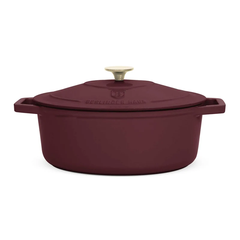 Asador Ovalado De Hierro Fundido De 30 Cm