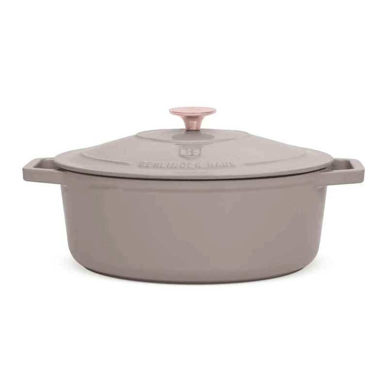 Asador Ovalado De Hierro Fundido De 30 Cm