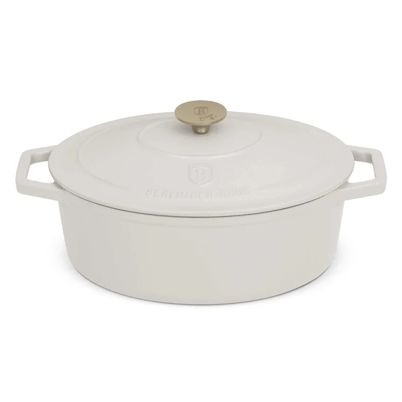 Asador Ovalado De Hierro Fundido De 30 Cm