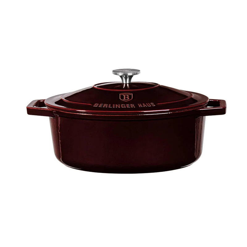 Asador Ovalado De Hierro Fundido De 30 Cm
