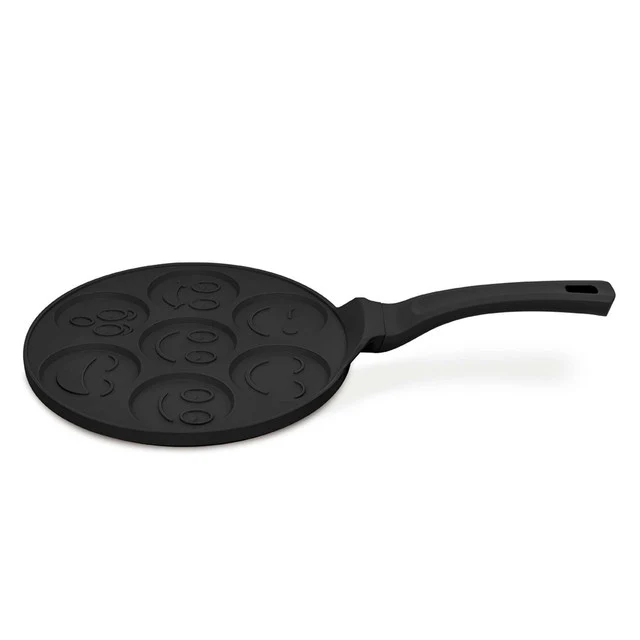 Sartén Para Panqueques Con 7 Agujeros Y Diseño De Emojis, 26 Cm