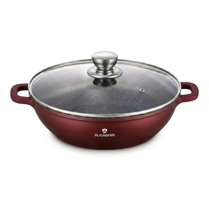 Olla Poco Profunda Con Tapa De 28 Cm