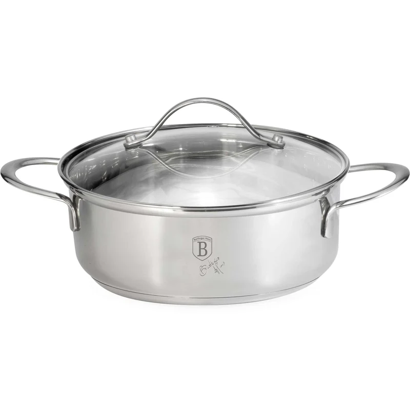 Olla Poco Profunda Con Tapa De 24 Cm