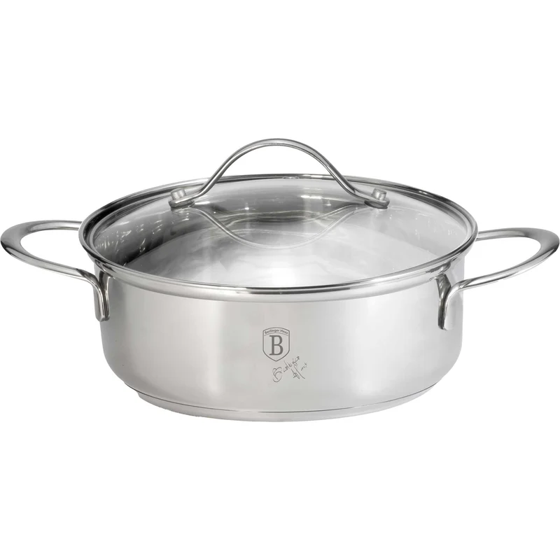 Olla Poco Profunda Con Tapa De 28 Cm