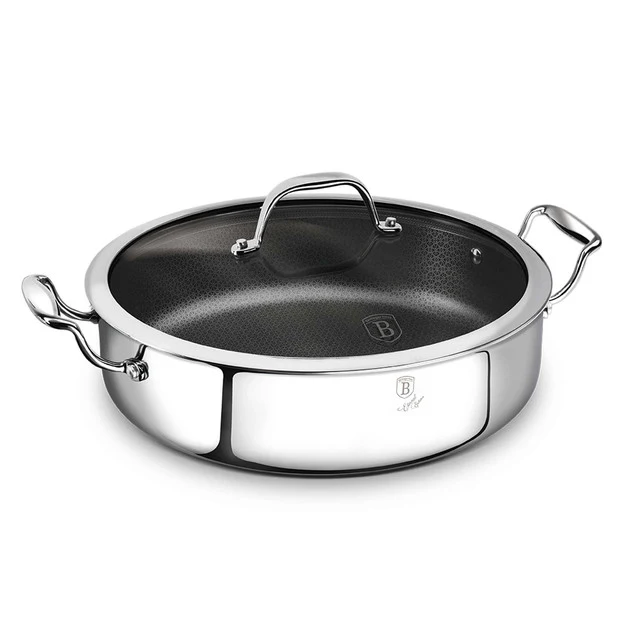 Olla Poco Profunda Con Tapa De 28 Cm