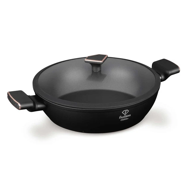 Olla Poco Profunda Con Tapa De 30 Cm