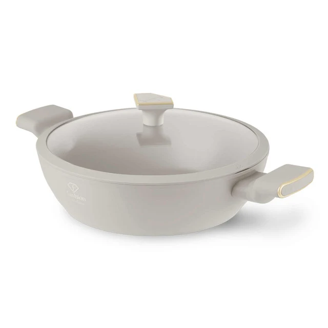 Olla Poco Profunda Con Tapa De 28 Cm