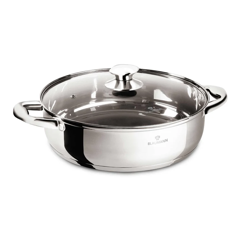 Olla Poco Profunda Con Tapa De 28 Cm