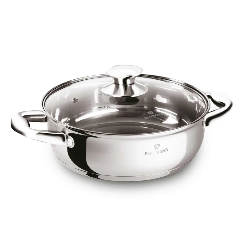 Olla Poco Profunda Con Tapa De 22 Cm