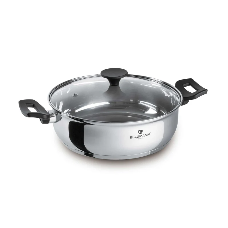 Olla Poco Profunda Con Tapa De 28 Cm