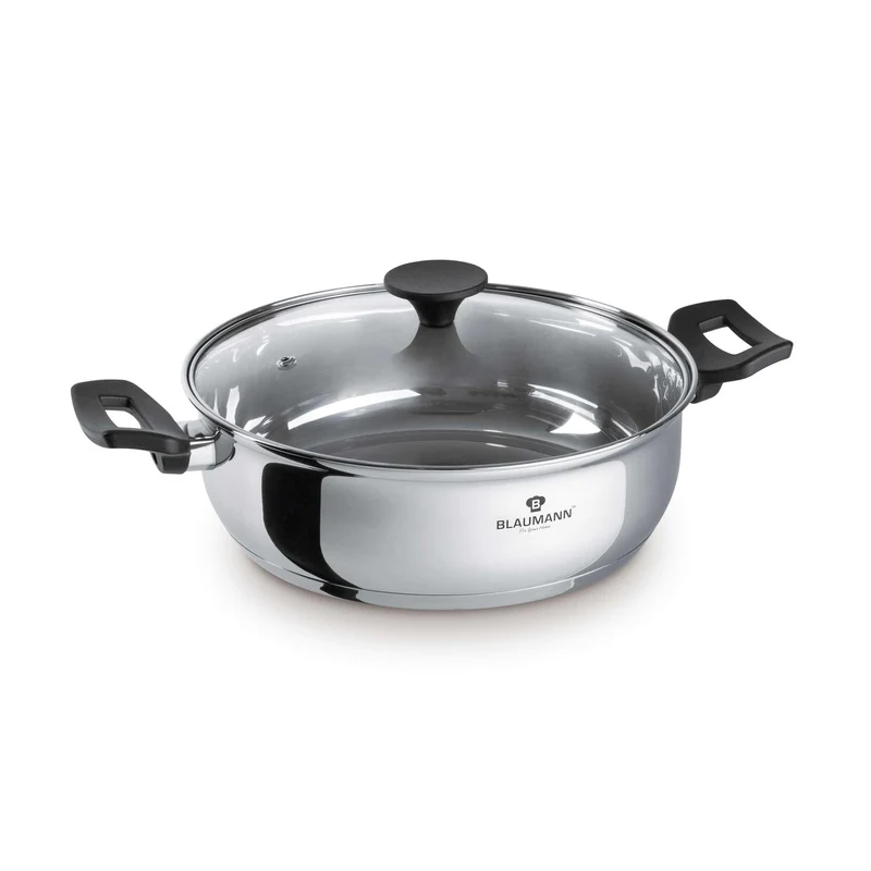 Olla Poco Profunda Con Tapa De 24 Cm