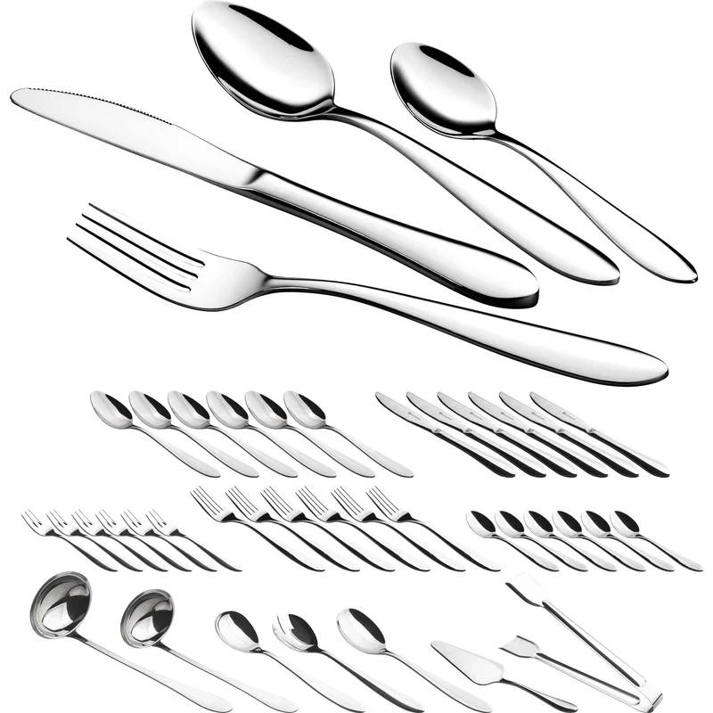 Set De Cubiertos De 38 Piezas Con Espejo