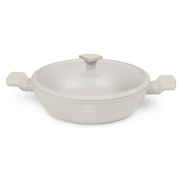 Olla Poco Profunda Con Tapa De 30 Cm