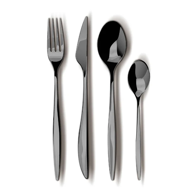 Set De Cubiertos De 24 Piezas Con Espejo