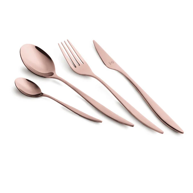 Set De Cubiertos De 24 Piezas Con Espejo