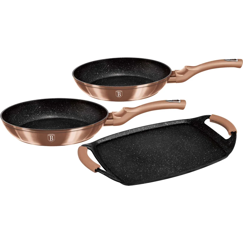 Set De Sartén/Placa Para Parrilla 3+2 Piezas