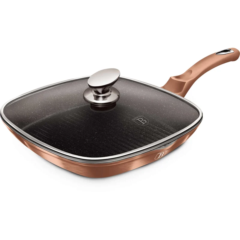 Sartén Parrilla Con Tapa De 28 Cm