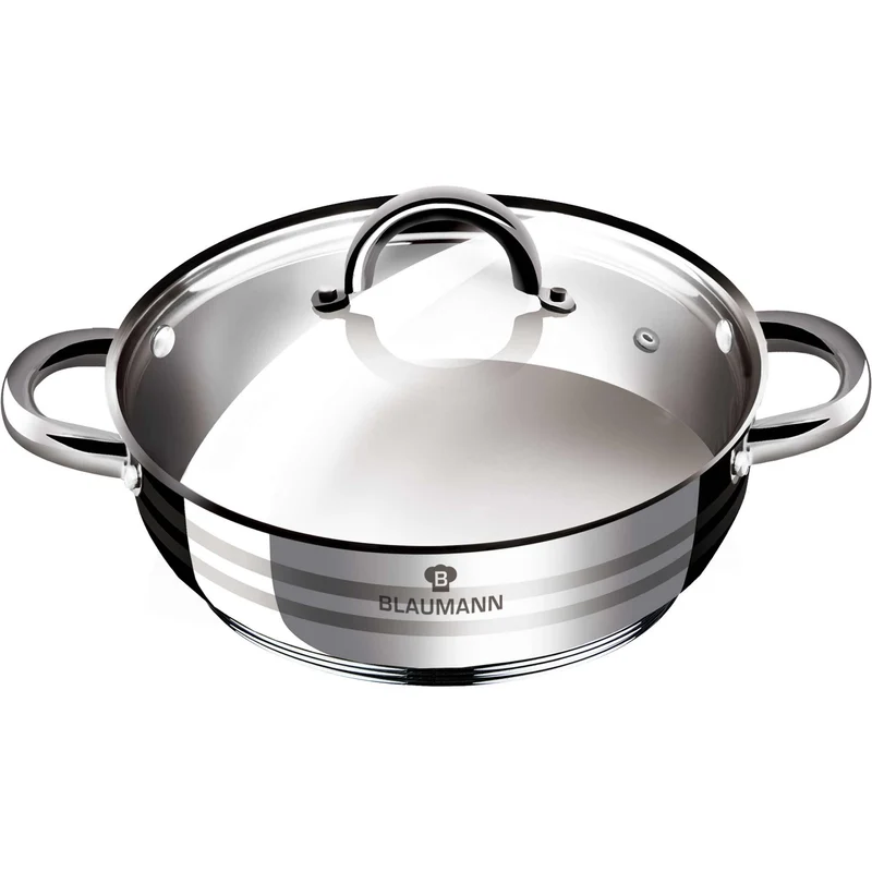 Olla Poco Profunda Con Tapa De 32 Cm
