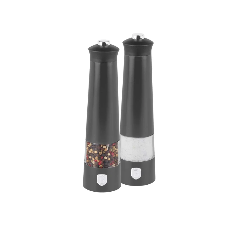 Set De 2 Molinillos Eléctricos De Pimienta Y Sal.