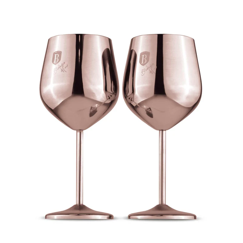 Set De 2 Copas De Vino De Metal