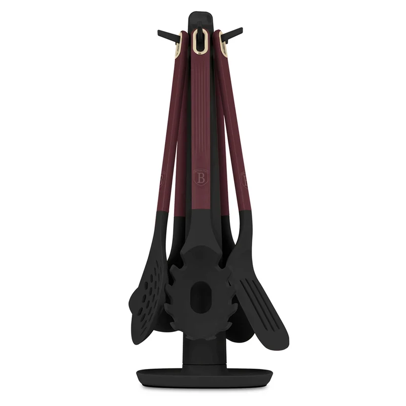 Set De 6 Utensilios De Cocina Con Soporte De Silicona