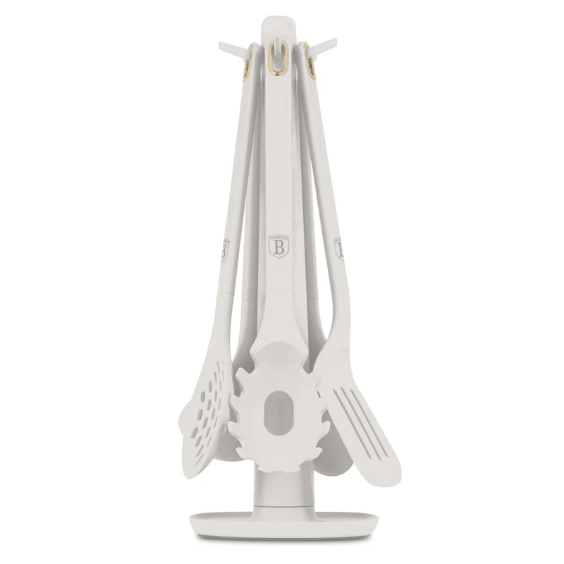Set De 6 Utensilios De Cocina Con Soporte De Silicona