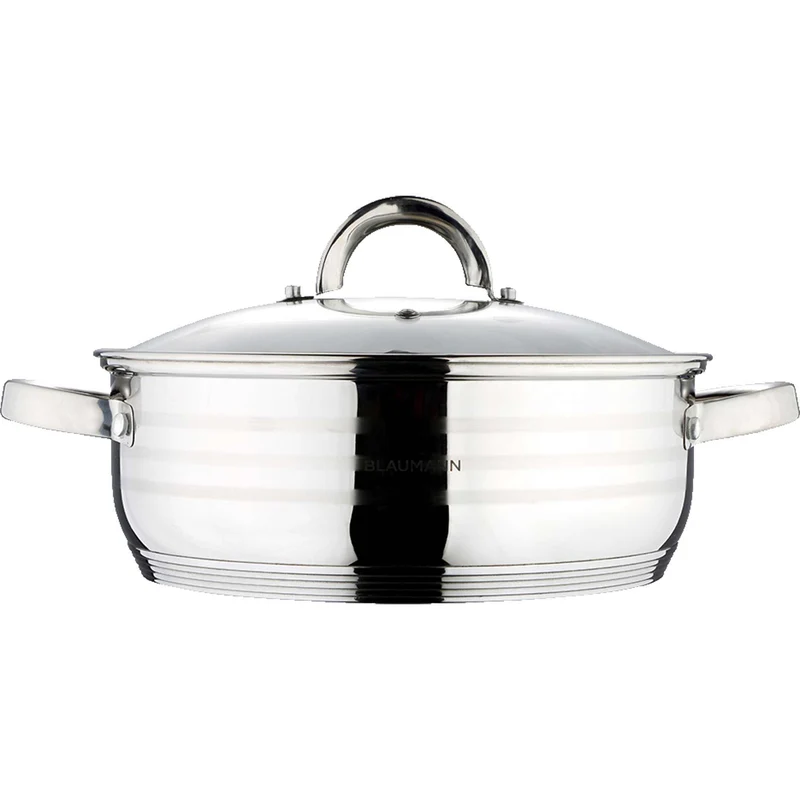 Olla Poco Profunda Con Tapa De 22 Cm