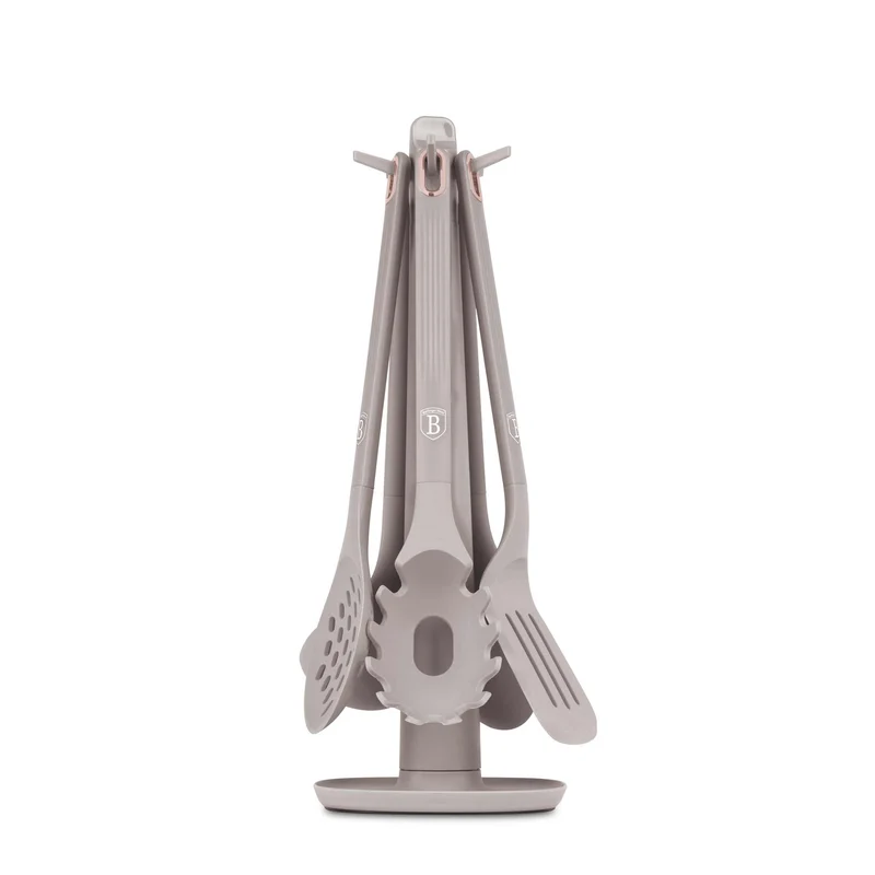 Set De 6 Utensilios De Cocina Con Soporte De Silicona