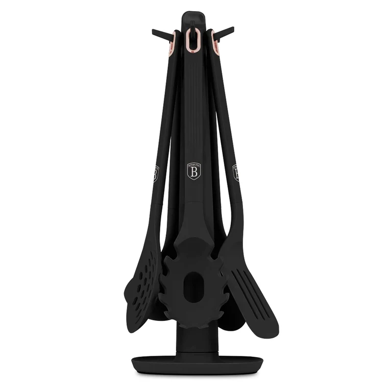 Set De 6 Utensilios De Cocina Con Soporte De Silicona