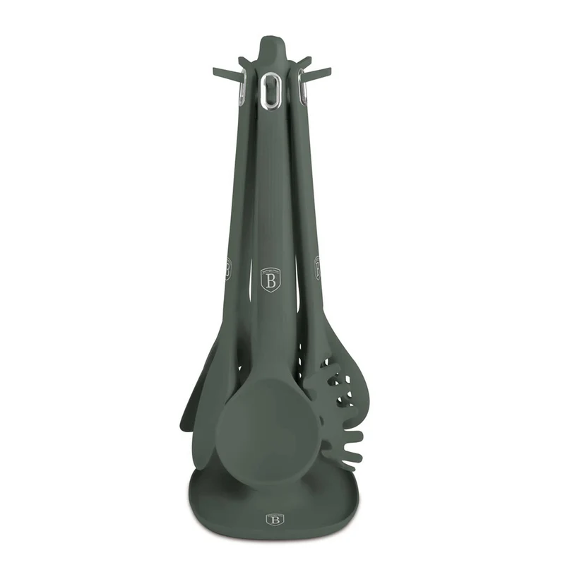 Set De 6 Utensilios De Cocina Con Soporte De Silicona