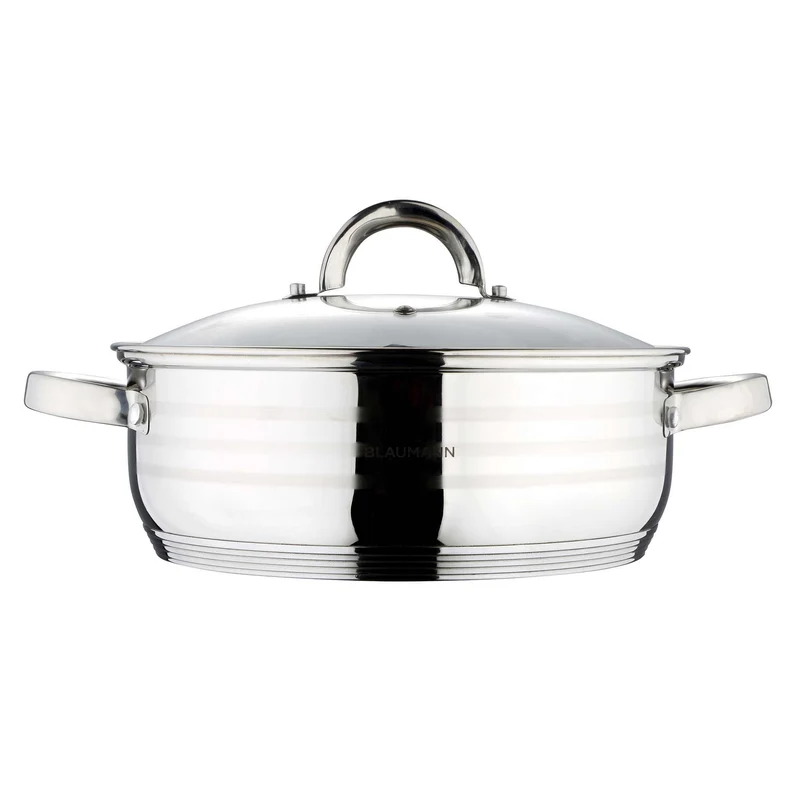 Olla Poco Profunda Con Tapa De 24 Cm