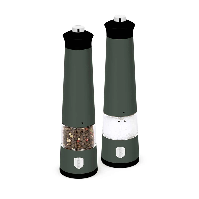 Set De 2 Molinillos Eléctricos De Pimienta Y Sal.