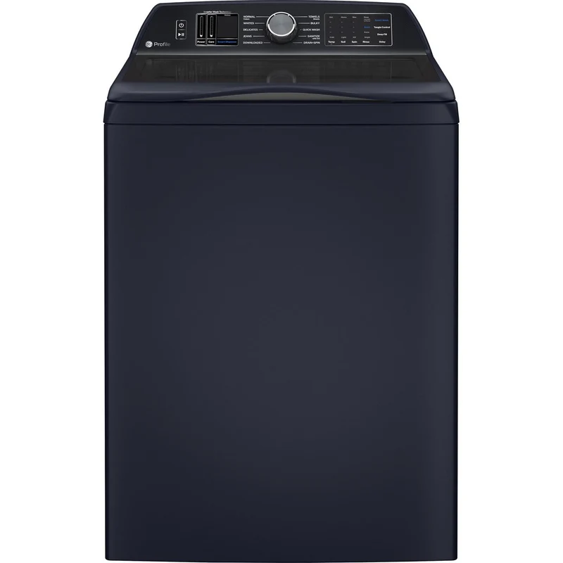 GE Profile Laveuse à chargement vertical de 6,2 pi. cu. avec technologie Smarter Wash et Adaptive SmartDispense PTW800BPWRS