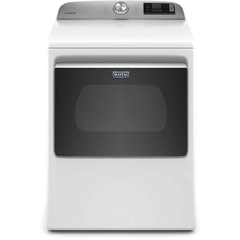 Germain Larivière Sécheuse électrique de 7,4 pi.cu. avec connectivité Wi-Fi Maytag YMED6230HW- Boite ouverte - Vente finale -Vendu tel quel