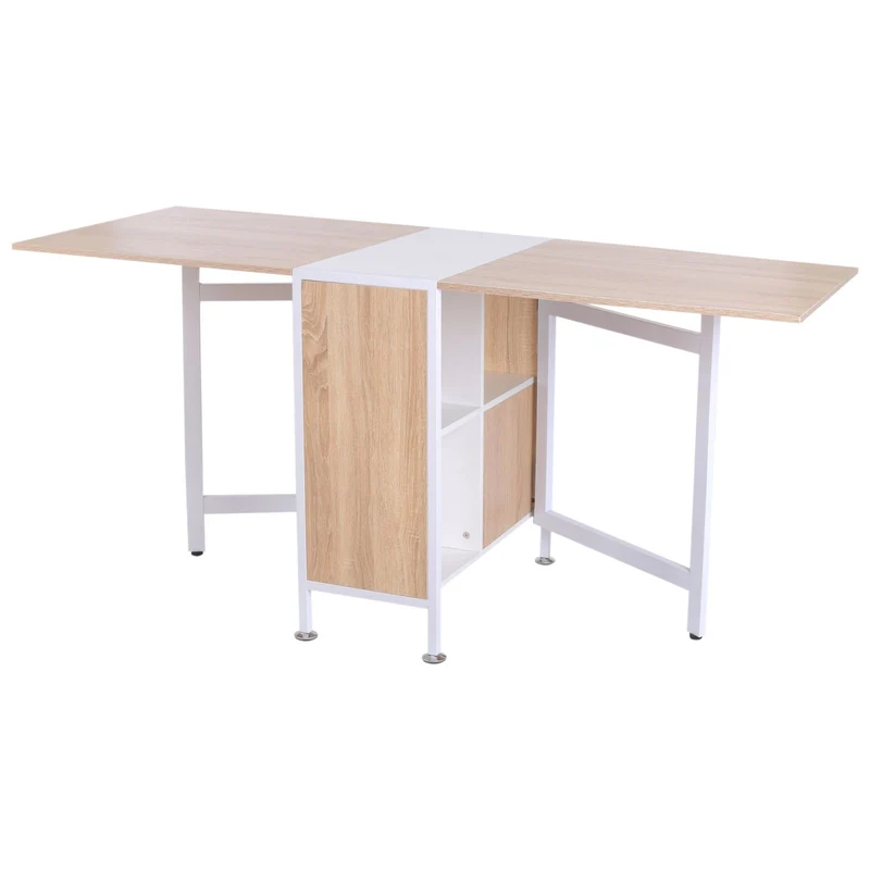 EasyComfort Tavolo Multiuso Design Pieghevole con 4 Scompartimenti 169 × 60 × 75cm