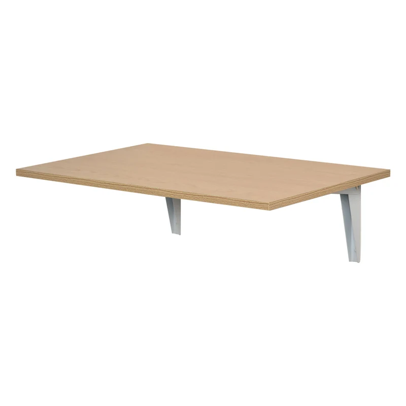 Table murale pliante gain de place Easycomfort, structure en MDF et métal, idéale pour la cuisine et le salon, coloris bois, 60 x 40 x 20 cm