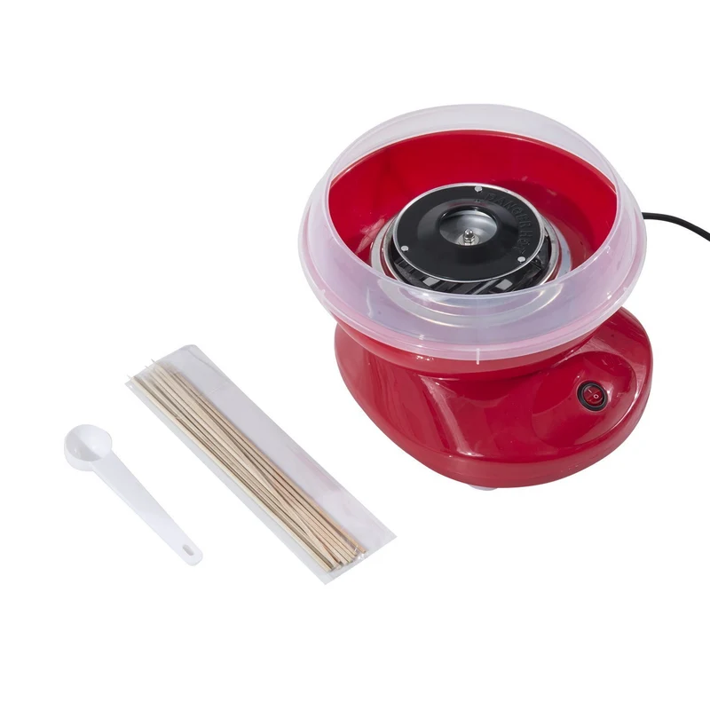 Machine à barbe à papa EasyComfort en PP, acier inoxydable et aluminium, 450 W, 27 x 26 x 18 cm, rouge