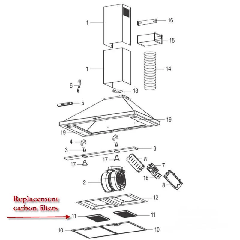 Broan Accessoires de ventilation Filtres S99010365
