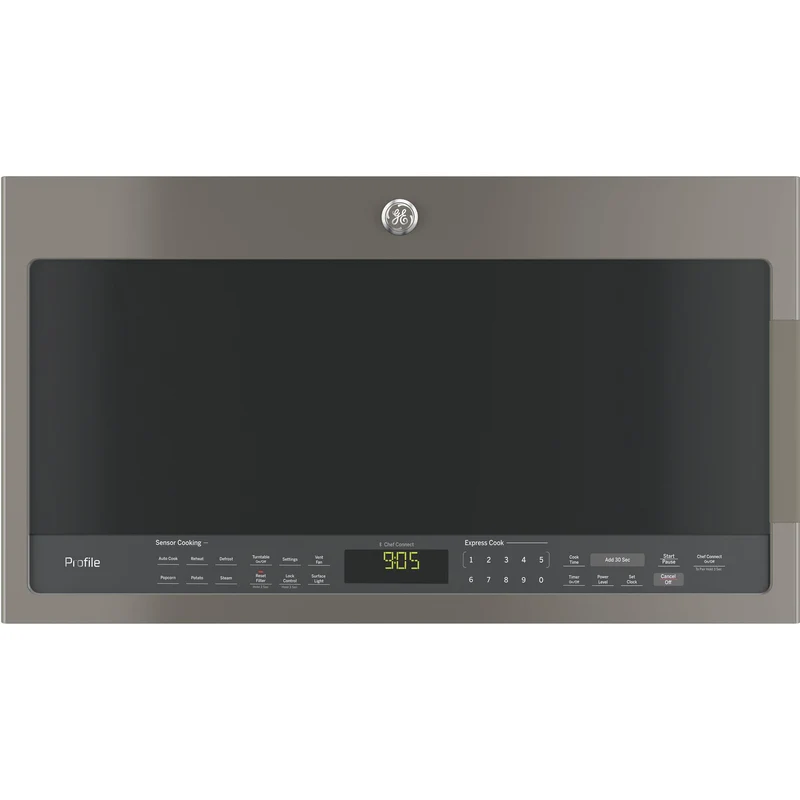 GE Profile Four à micro-ondes à hotte intégrée de 30 po, 2,1 pi cu avec Chef Connect PVM2188SLJC