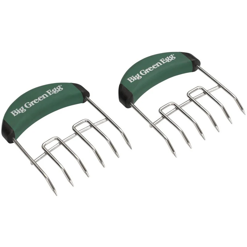 Big Green Egg Griffes à Viande en Acier Inoxydable, Poignées Ergonomiques 114099
