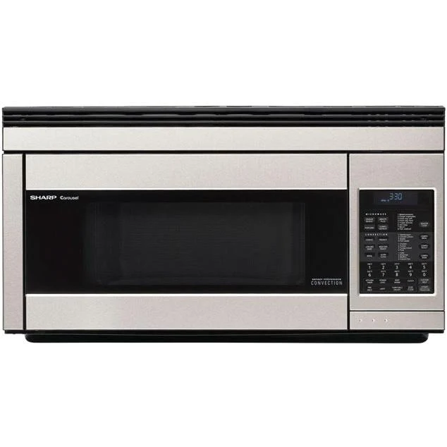 Sharp Four à micro-ondes à hotte intégrée de 30 po, 1.1 pi cu avec convection R-1874-TY