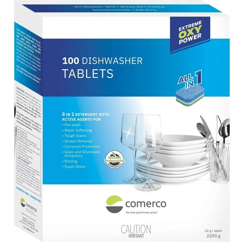 Comerco Oxy pastilles pour lave-vaisselle - Paquet de 100 3323.10401