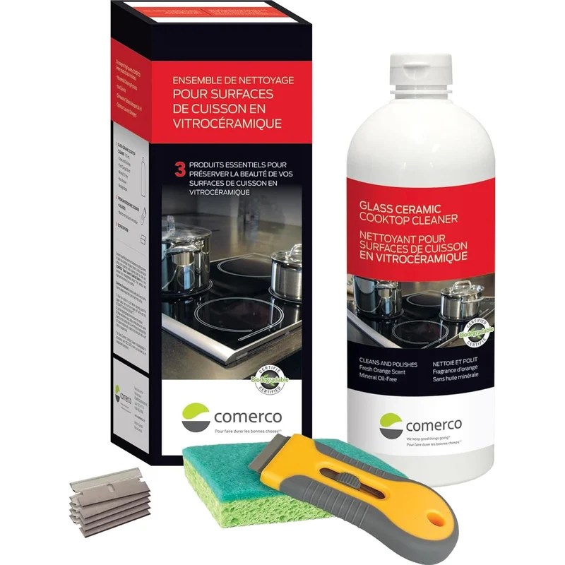Comerco Ensemble de nettoyage pour surfaces de cuisson en vitrocéramique - 700ml 3331.10301