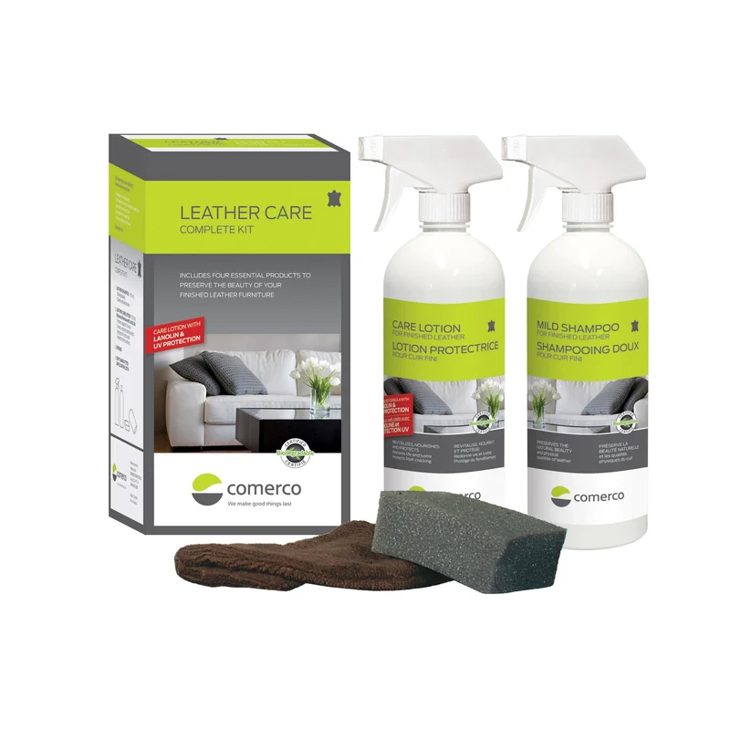Comerco Ensemble complet pour le soin du cuir avec protection UV - 2 x 700 ML 2321.10701