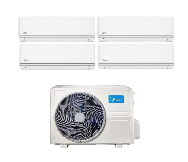 Condizionatore Quadri Split Midea Elegance 9+9+9+12 con M4OE-28HFN8-Q R-32 Wi-Fi Optional