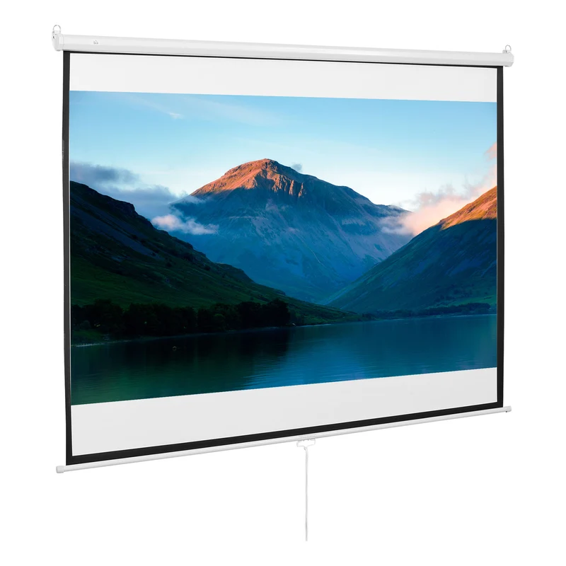 Écran de projection Easycomfort 100", format 16:9/4:3, hauteur réglable, 210 x 8,6 x 7 cm, noir et blanc