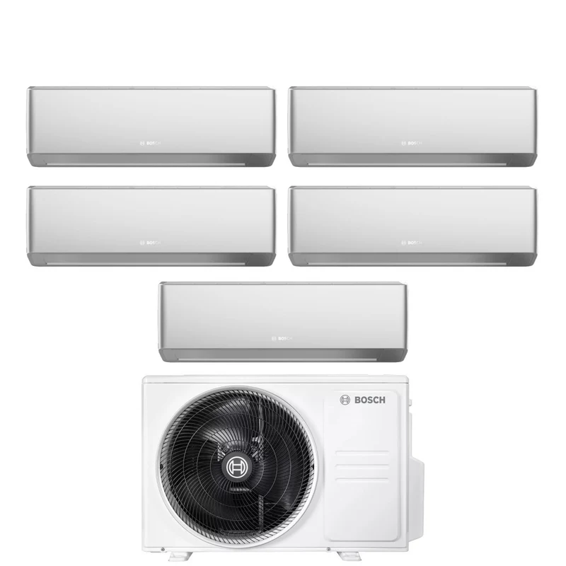 Climatiseur penta-split Bosch CLIMATE 7000i SILVER 7+9+9+9+9 Penta avec Wi-Fi intégré 5000M 105/4 E R-32
